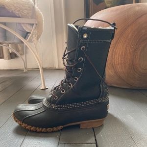L.L Bean Shearling-lined 10" Duck boots